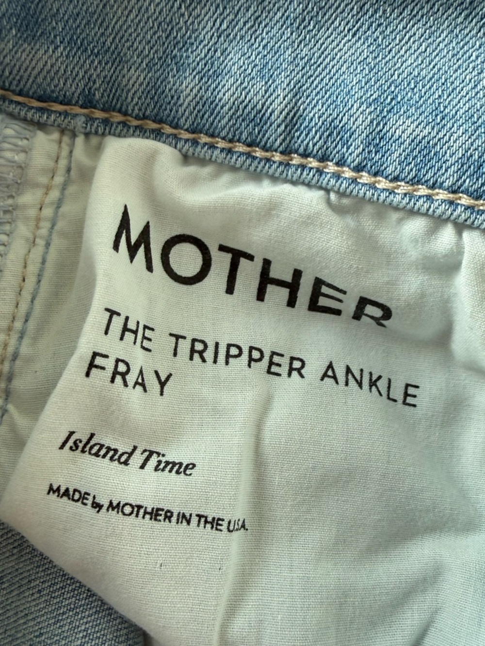 MOTHER The Tripper Ankle Fray High Rise Flare Jeans Island Time Denim Women’s 25 - Picture 13 of 16